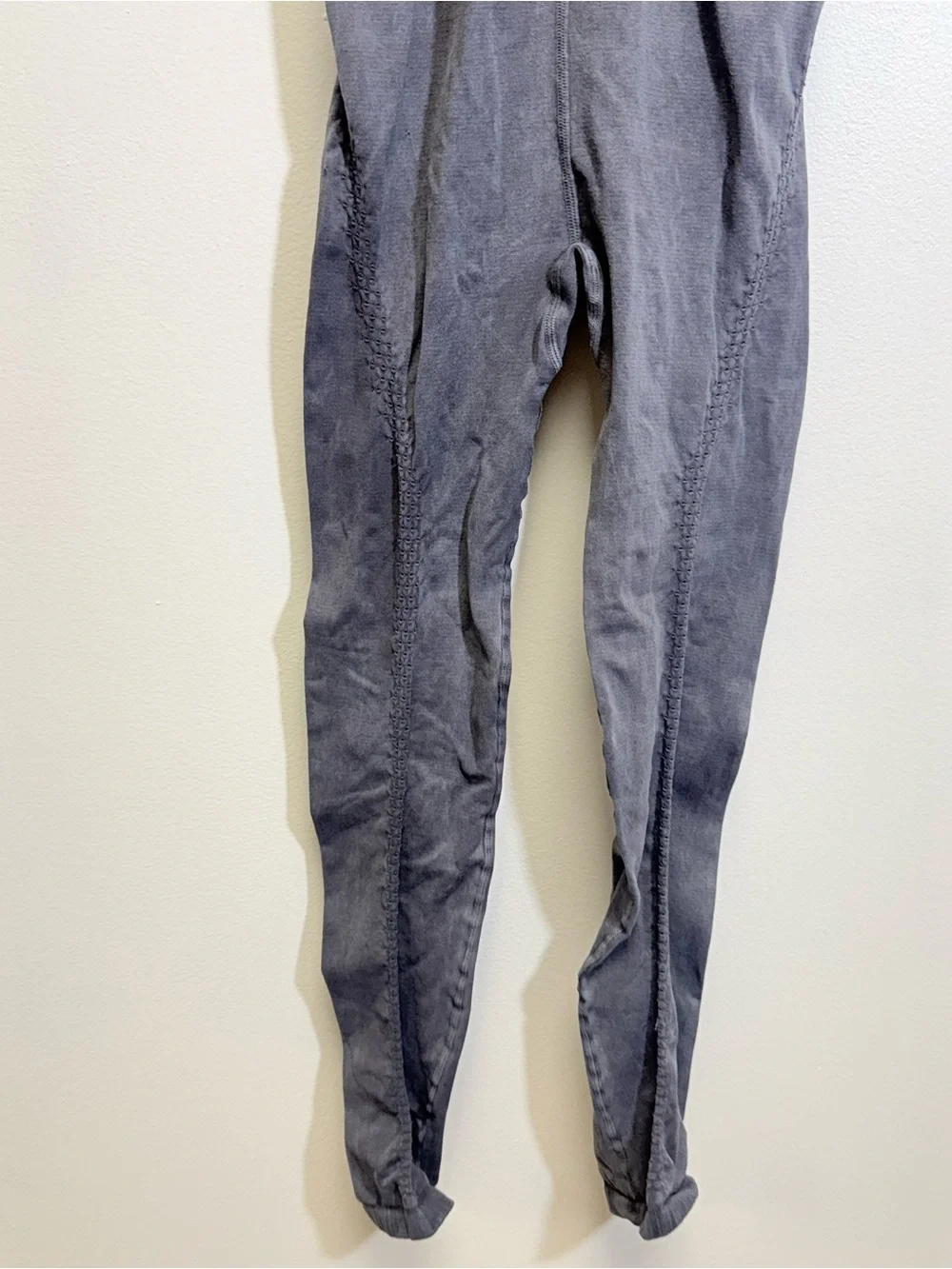 Free People Movement Good Karma Acid Washed Black Cross Back Onesie XS Small